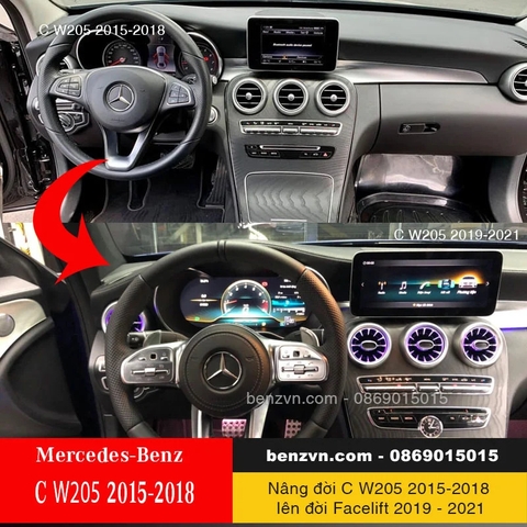 Nâng đời Mercedes-Benz C W205 (2015-2018) lên C facelift (2019-2021)