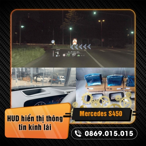 HUD hiển thị kính lái Mercedes S450 All New W223