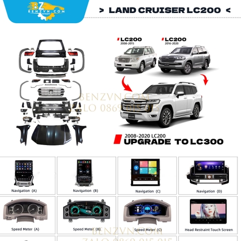 Đồ chơi phụ kiện nâng cấp cho xe Toyota Land Cruiser LC200