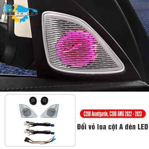 vở loa cột A có gắn đèn LED cho Mercedes C class