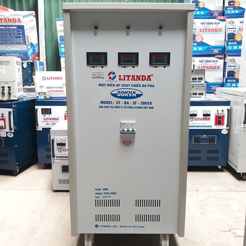 380V To 220V Biến Áp Tự Ngẫu 3 Pha Litanda 30KVA Dây Đồng