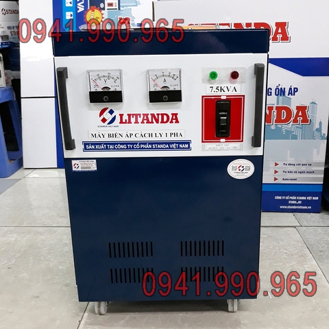 Biến Áp Cách Ly 7,5KVA 1 Pha Litanda Việt Nam Chống Giật An Toàn Điện