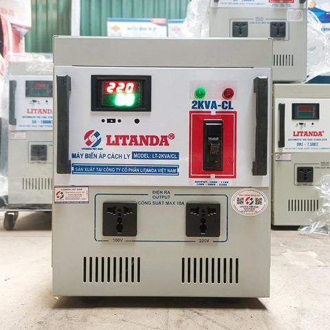 Biến Áp Cách Ly Litanda 2KVA 220V/ 220V Đời Mới 100% Dây Đồng