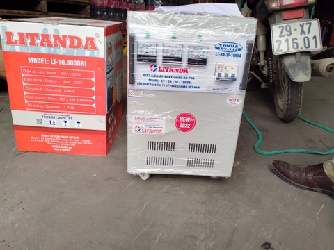 Biến Áp Litanda 10KVA Vào 380V Ra 220V 100% Dây Đồng Thế Hệ Mới 2023