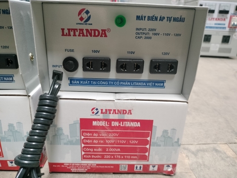 Bộ Đổi Nguồn Litanda 2000VA 220V Sang 120V-110V-100V NEW 2023