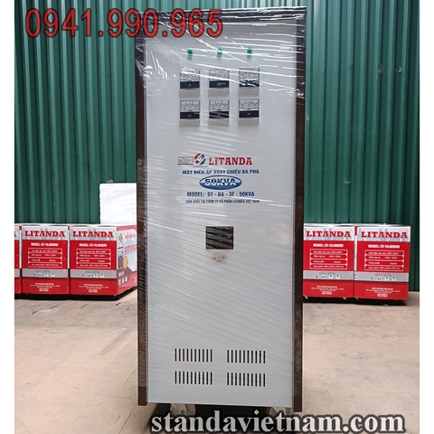 Máy Biến Áp 50KVA 3 Pha Litanda Dây Đồng Chính Hãng BH 4 Năm Giá Tốt