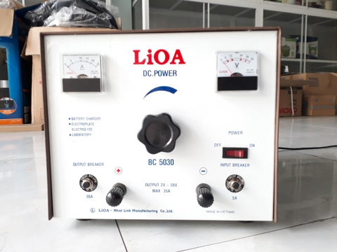 Nạp Ắc Quy LiOA BC-5030 Điện Vào 220V, Điện Ra 0V - 50V, Dòng Max 50A