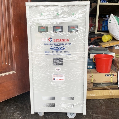 Ổn Áp 3 Pha 15KVA LiTanda Dải 160V-430V Đời Mới Đồng Hồ Điện Tử Giá Rẻ