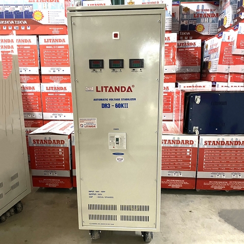 Ổn Áp 3 Pha 60KVA NEW Litanda DR3-60K II 60KW Dải 160V-430V NEW 2024