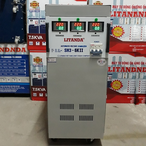 Ổn Áp 3 Pha 6KVA NEW Litanda SH3-6K II Dải 260V-430V Chính Hãng Giá Rẻ