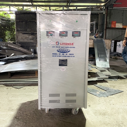 Ổn Áp 30KVA 3 Pha Litanda Đời Mới Đồng Hồ Số Điện Tử Chính Hãng Giá Rẻ