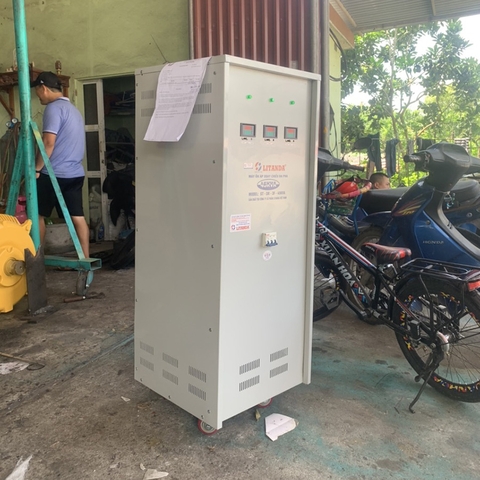 Ổn Áp 45KVA 3 Pha Litanda 45KW Dây Đồng Chính Hãng NEW 2022 Đồng Hồ Số