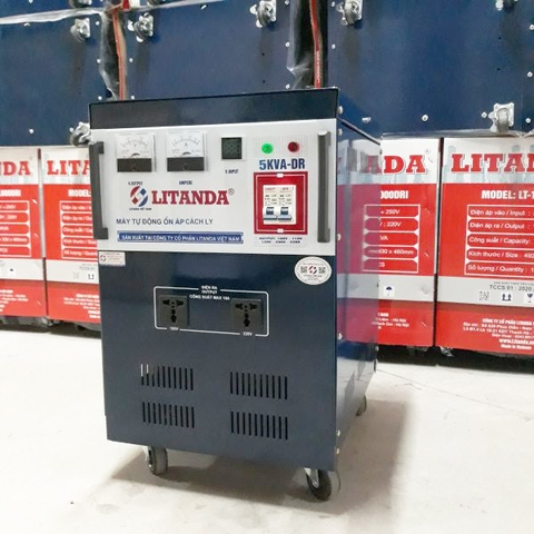 Ổn Áp Cách Ly Litanda 5KVA Chống Giật - BH 4 Năm - 100% Dây Đồng