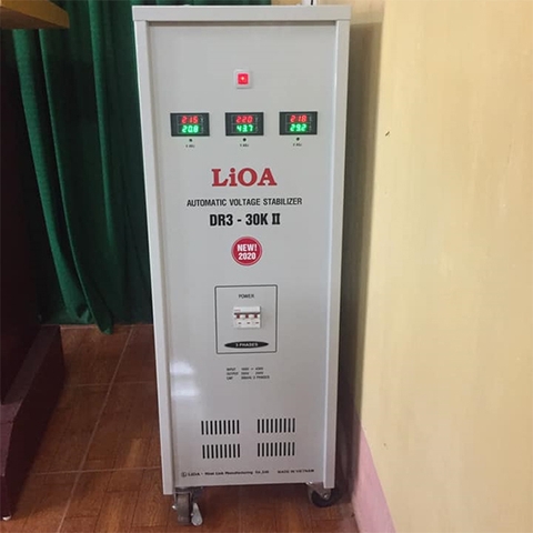 Ổn Áp Lioa 3 Pha 30KVA Đồng Hồ Led Điện Tử Lioa SH3-30K II, DR3-30K II