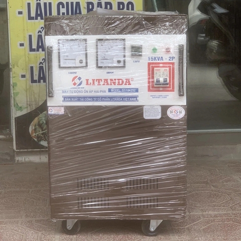 Ổn Áp Litanda 15KVA 2 Pha Lửa Kéo Điện Siêu Yếu Cho Hộ Gia Đình