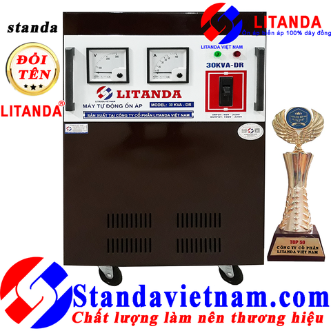 Ổn Áp Litanda 30KVA Dải 90V-250V Model 10KVA-DR NEW 2024 Dây Đồng 100%