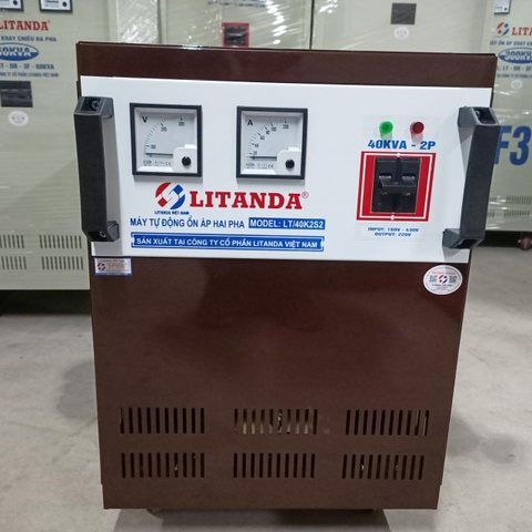 Ổn Áp 40KVA 2 Pha Lửa Litanda 100% Dây Đồng Chuyên Dùng Cho Điện Yếu