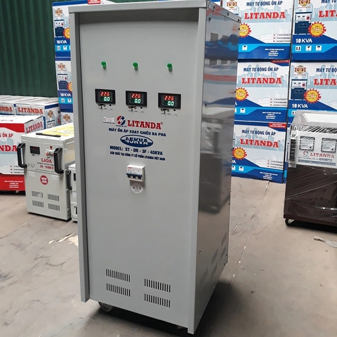 Ổn Áp Litanda 45KVA 3 Pha Đèn Led Điện Tử Dây Đồng Nguyên Chất 100%