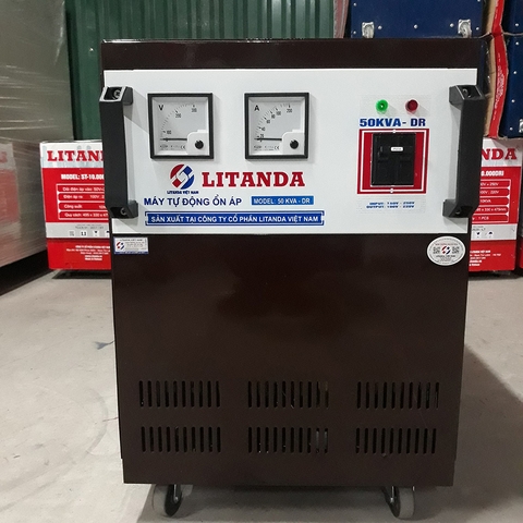 Ổn Áp Litanda 50KVA Dải 150V ~ 250V Đời Mới 100% Dây Đồng Chạy Cực Êm