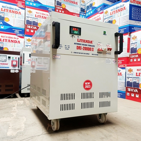 Ổn Áp Litanda DRI-20000 II 20KVA Dải 90V-250V 1 Pha Dây Đồng NEW 2023