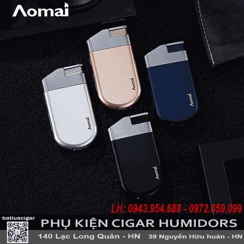 Bật lửa khò 1 tia Aomai AM7209 siêu mỏng – Chống gió, nhìn rõ gas, kim loại cao cấp, nhỏ gọn tiện dụng