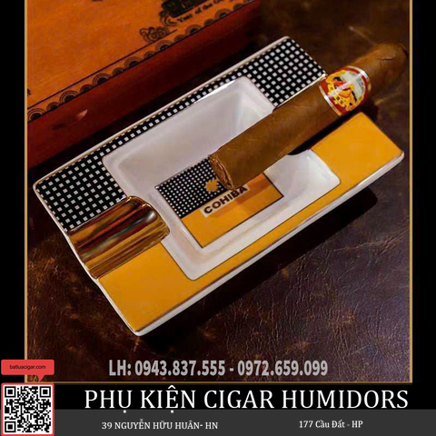 Gạt Tàn Cigar 2 Điếu Cohiba G-281