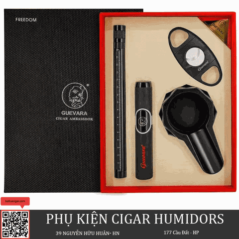 Set Phụ Kiện Chuyên Dụng Cho Xì Gà Guevara RAG-6418 Sang Trọng Cao Cấp