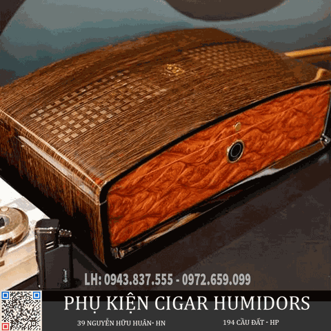 ♦️Hộp bảo quản cigar Guevara ♦️ mở khóa cảm ứng