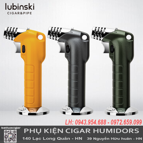 Bật Lửa Khò Bàn Lubinski YJA-10066 – 2 Chế Độ Lửa (Thường & Khò), Thiết Kế Kim Loại Cao Cấp, Chính Hãng