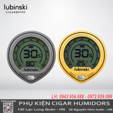 Máy Đo Ẩm Cigar Lubinski YJA-13037 – Hợp Kim Kẽm Cao Cấp, Nhỏ Gọn, Sang Trọng, Chính Hãng