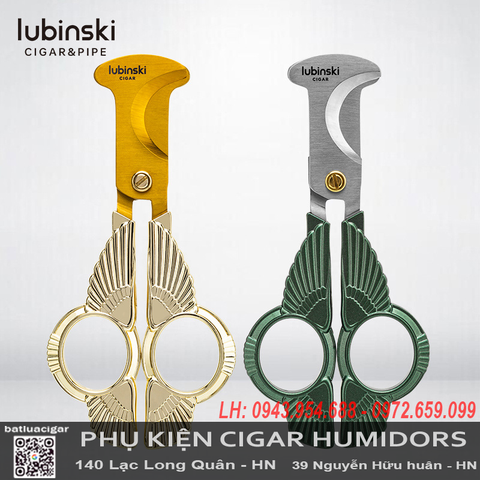 Kéo cắt cigar Lubinski YJA-30037 chính hãng – Hợp kim kẽm cao cấp, cắt mọi size, sang trọng, đầm tay