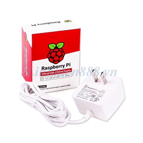 Nguồn Raspberry Pi 4 chính hãng 5V 3A cổng Type-C