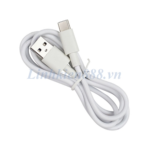 Cáp nguồn USB sang Type-C màu trắng