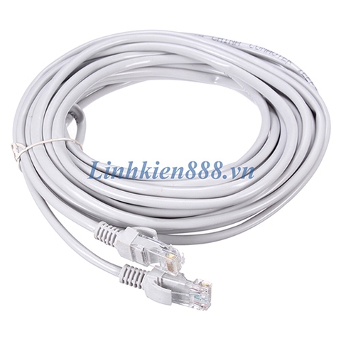 Cáp mạng đúc sẵn 2 đầu UTP CAT5E màu trắng dài 15m