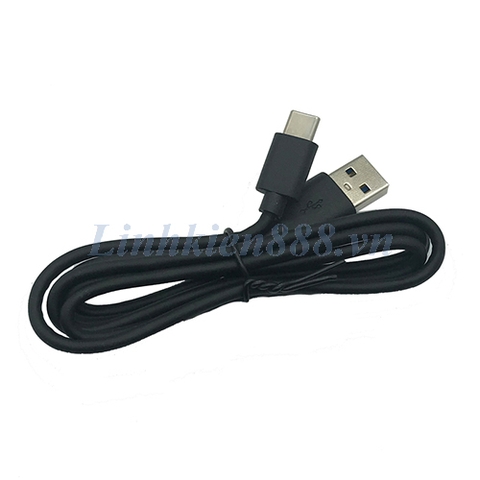 Cáp nguồn USB sang Type-C màu đen