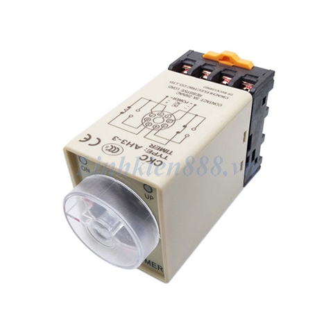 Relay thời gian AH3-3 60 giây điện áp 220V AC