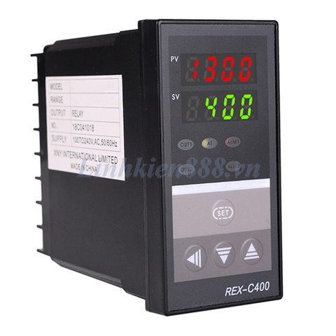 Bộ điều khiển nhiệt độ REX-C400 đầu vào cảm biến loại PT100 đầu ra relay 220V