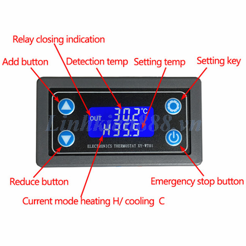 Module đo và điều khiển nhiệt độ chính xác cao, có cả sensor và giao tiếp Uart XY-WT01