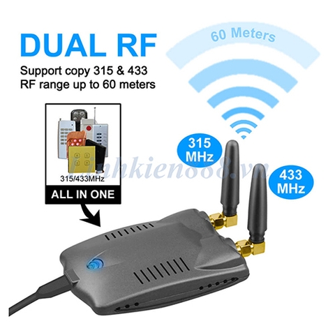 Bộ phát sóng RF tần số 433Mhz và 315Mhz điều khiển thiết bị qua qua wifi bằng phần mềm trên điện thoại