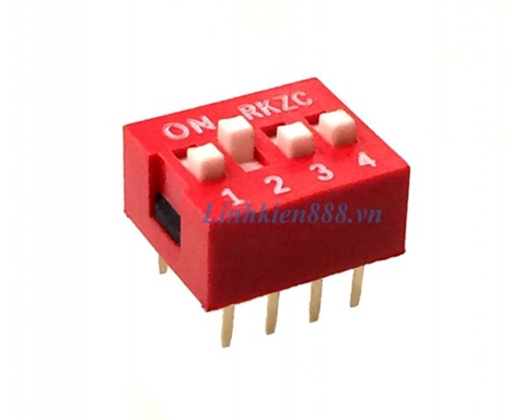 Công Tắc Bit CY-2 4P màu đỏ