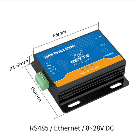 Bộ chuyển đổi E810-DTU Modbus RS485 sang Ethernet cổng RJ45 V2.0