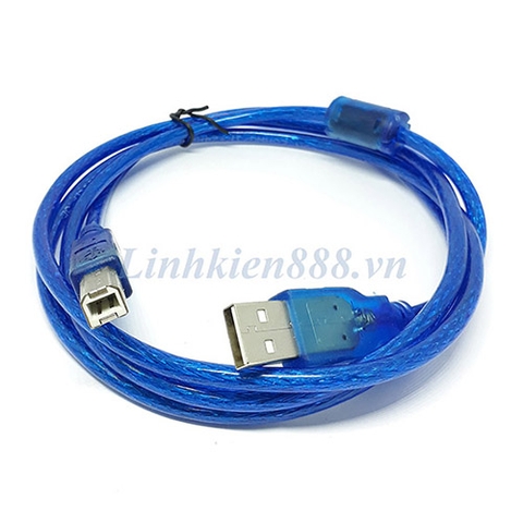 Cáp USB kiểu A sang kiểu B màu xanh dài 1.5m