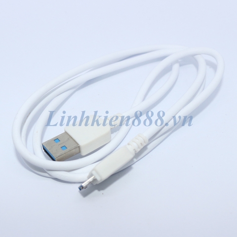 Cáp điện thoại và data Micro USB 3.0 cho Note3, S5 màu trắng dài 1m