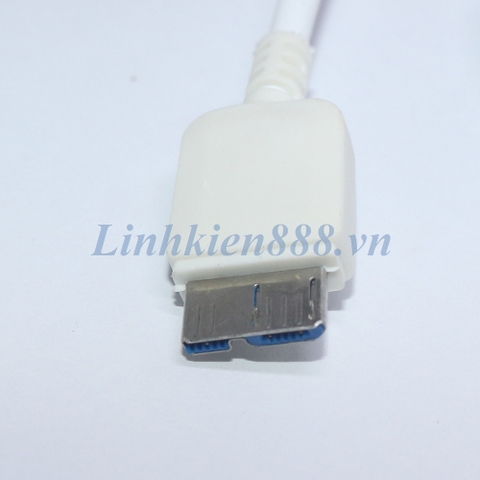 Cáp điện thoại và data Micro USB 3.0 cho Note3, S5 màu trắng dài 1m