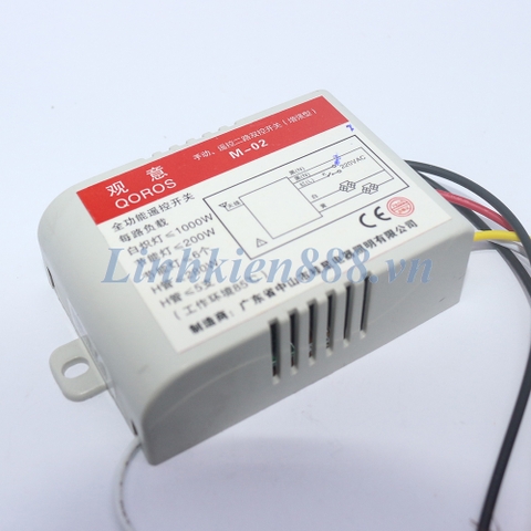 Bộ điều khiển xa RF 315Mhz gồm remote 4 phím và module thu 2 kênh công suất 200W MTC-402