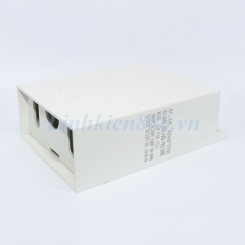 Bộ nguồn 12V 2A chống nước vỏ màu trắng hộp vuông dùng cho camera giắc cắm DC 5.5x2.5mm