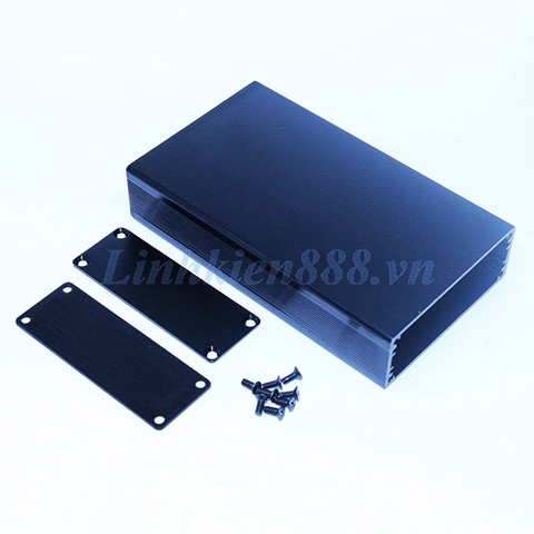 Vỏ hộp nhôm màu đen kích thước 110x64x23.5 mm