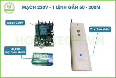 MẠCH 220V, 1 LỆNH GẦN