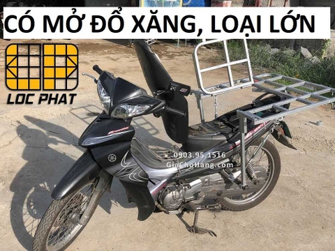 Giá chở hàng đa năng thông minh Lôc Phát, có mở cốp đổ xăng tiện lợi, loại lớn 70x70cm