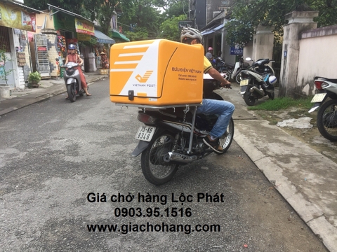 Giá chở hàng gắn thùng shipper, thùng composite, thùng nhựa